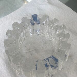 Clear Glass Ashtray Vintage crystal